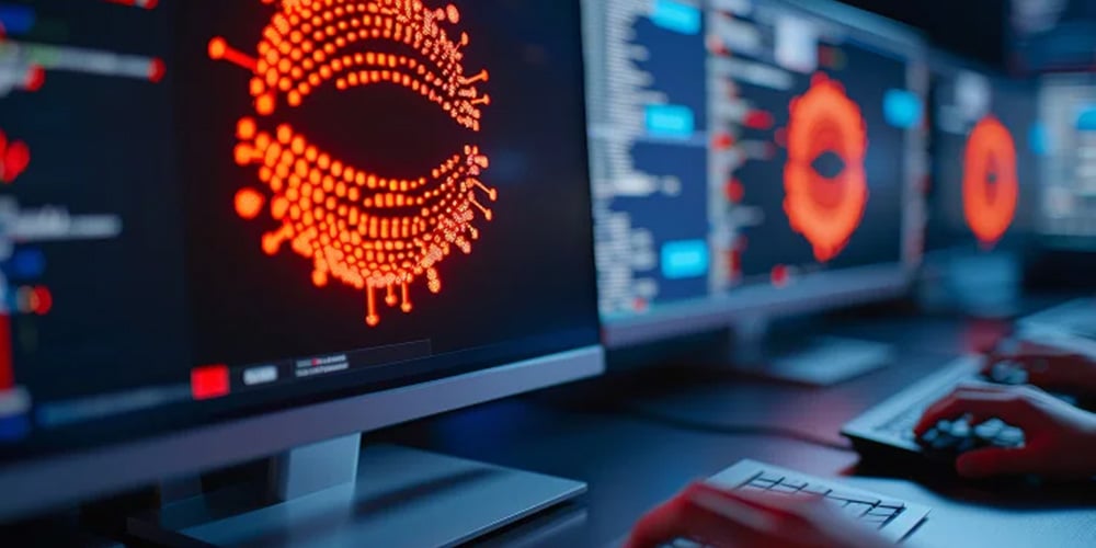 A desktop screen featuring security code