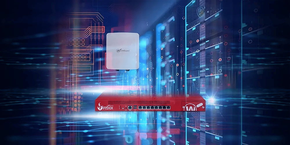 A digital representation of a network system featuring a white device labeled 