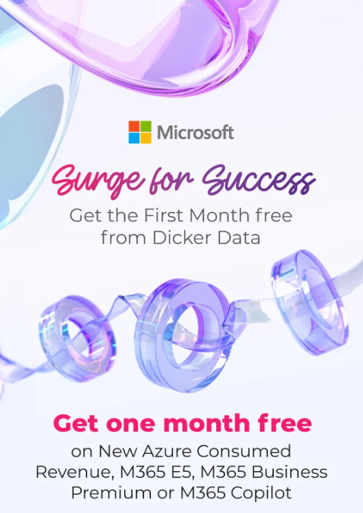 Surge for Success Get the First Month Free from Dicker Data